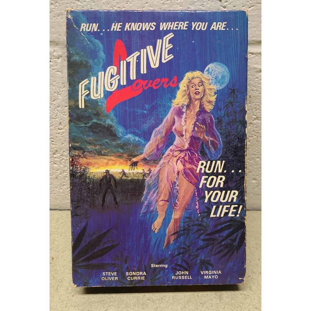 fugitive lovers vhs big box biker romance 70's action steve oliver sondra currie